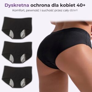 Softi – Nieprzeciekające Majtki na Okres i Nietrzymanie Moczu (2 szt. + 1 szt. Gratis)